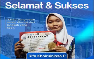 Prestasi Emas Kembali Diraih oleh Siswi Terbaik MTsN 17 Jakarta!